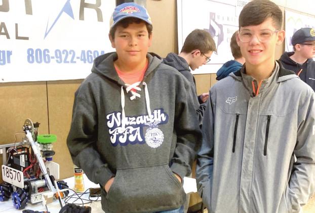 Nazareth Robotics Team 18570 - Harrison Meador and Alejandro Guerrero came in top place at the FIRST robotics meet this past weekend.