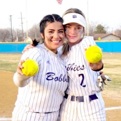 Dimmitt Bobbies Lali Villarreal and Julia LaRue scored homeruns during the game against Lubbock Christian.
