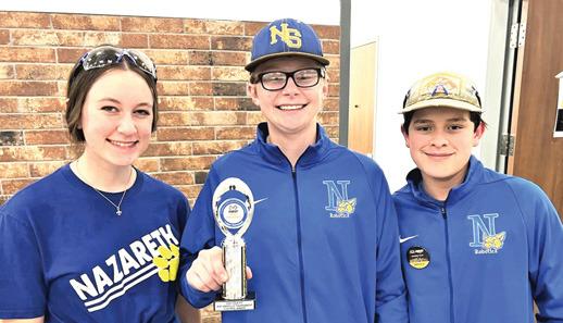 Above, Nazareth Robotics Teams #18570, #16617 and #22952 competed at the FiT-W&amp;amp;P Amarillo League Championships. Robert O’Connor coaches the teams. Naz Robotics Team #18570 (right middle) - Adrian Rios, Harry Meador, Aiden Chea,Alejandro Guerrero and Sara Prins on Winning Alliance advance to regionals. Naz Robotics Team #16617 (right, bottom), Pierce Wilhelm, Oliver Meador and Olivia Raef – Winning Alliance Captain, advance to regionals.