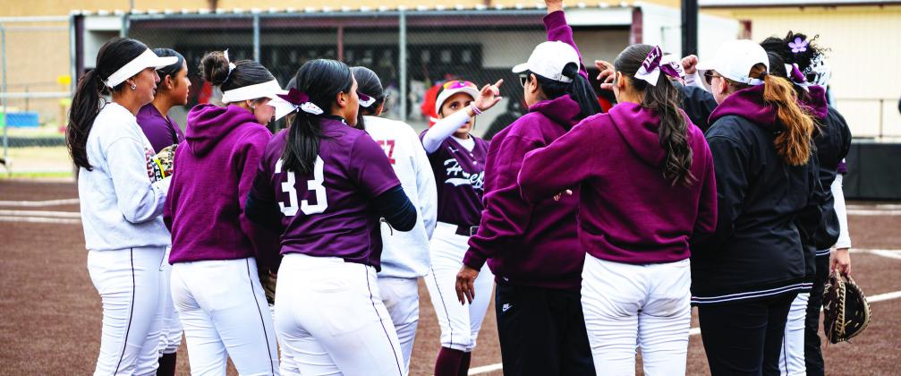 Bella Gaytan plays for the Lady Whitefaces against Dumas (above). The Lady Whitefaces took on West Plains and Canyon last week. The team plays at Pampa Tuesday and hosts Borger Friday, April 10.
