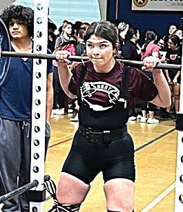 HHS Brianna Nalley, weight class 148, second place, Plainview Invitational Powerlifting meet.
