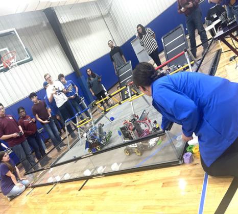 Nazareth Robotics Team 22952 ranked second in action at the Vernon meet. Team members included Spencer Acker, Michael Fulkerson, Breck Proctor, and Gracie Raef.
