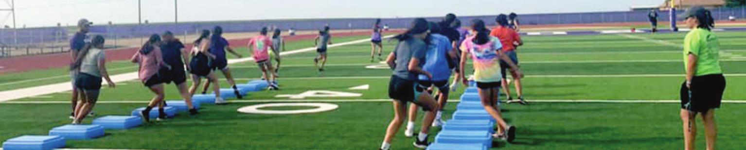 Dimmitt Bobbies are working out and conditioning several days week as fall athletics approach on the field and in the weight room.