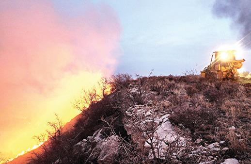 Multiple agencies and firefighters continue to battle the several wildfires in the Texas Panhandle. Photo courtesy of Texas A&amp;amp;M Forest Service.