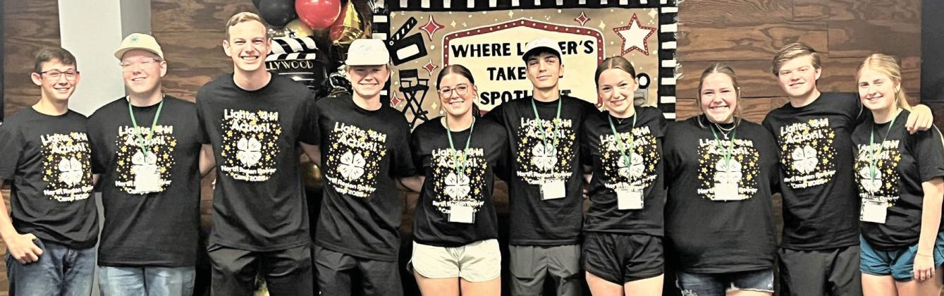 Castro County 4-H Spencer Acker joined the District 2 4-H Council officers at the Senior Power Camp after being chosen as secretary as one of for 2025-- 2026. He will be working alongside the team and AgriLife staff to plan district events.