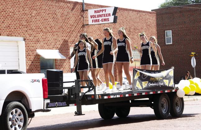 Happy High School Cheerleaders