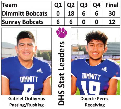 Bobcats defeat Sunray, 30-12