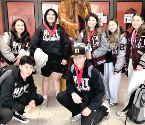 The Hart High School Powerlifters competed at the Friona Powerlifting Meet this past weekend. Adamari Morales placed first (Wt. Class 123) and received the Best Lifter on the light platform; BriAnna Nalley, second place (Wt. Class 148); Mia Lopez, second place (Wt. Class 220); Hannah Hernandez, eight place (Wt. Class 123); Brizeth Soltero, 12th place (Wt. Class 123); and Noah Marin, third place (Wt. Class 165).