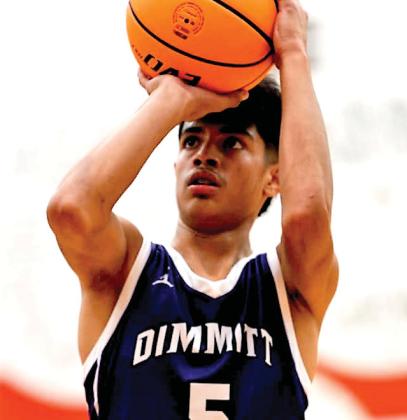 Bobcats shooter Frankie Cortez hit double digits Sports Media) against the Lobos. (Dimmitt Sports Media)