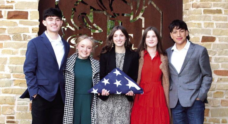 DHS Student Council members organized and assisted with the Veterans Day Program at RES and DHS: Ivan Moreno, Klancy Bruton, Audrey Wooten, Anna Wooten and Will VanZee