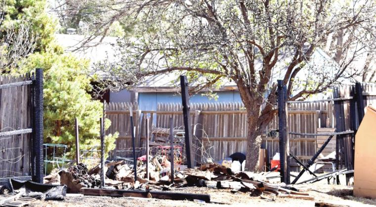 Fire scorches fence