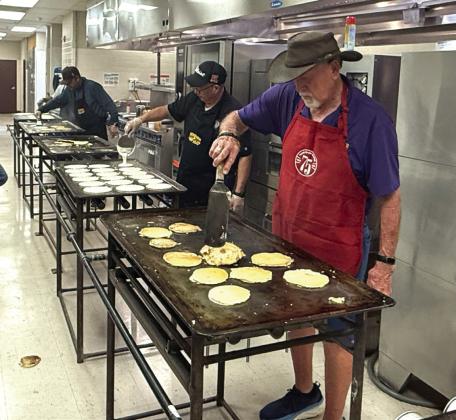 In keeping with tradition, the Hereford Lions Club hosted its annual pancake supper on Election Day Tuesday. More than 400 people were served pancakes and sausage while helping the Lions Club raise funds towards its many local community projects.