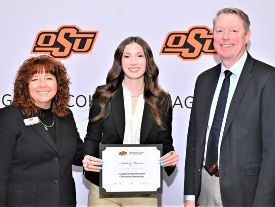 Castro County student Audrey Wooten was honored April 3 by the Oklahoma State University Ferguson College of Agriculture with academic scholarship support for the 20252026 academic year.