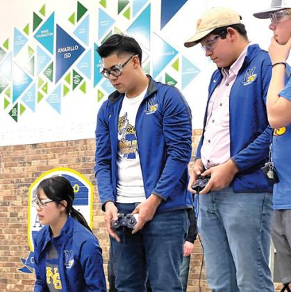 Nazareth Robotics 18570 advanced to Area, after competing in the playoffs at the Amarillo League Tournament. Anna Chea, Adien Chea, and Harrison Meador in an alliance with a Dimmitt team,made it to Lower Bracket Round 5 before falling and dealing with a bearing failure in the final round.