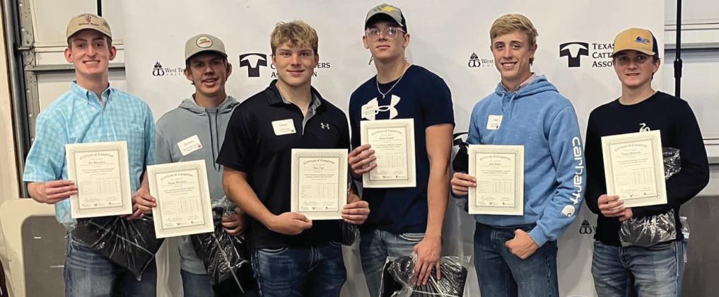 Six Nazareth FFA students completed, passed and earned their TCFA ag machinery certification. The students were tested on vertical weld, horizontal weld, lap weld, torch heating test, lock out/ tag out test, skid steer and loader operating test and finally a mock interview test. Earning the certification were Jeff Ramaekers, Bryson Brockman Owen Dyer, Brody Kimball, Jack Welps, and Tanner Wethington.