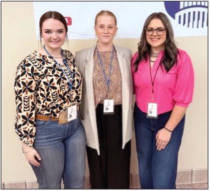 Youth Tour Speech winners Avary Wesley, Brogan Bohn and alternate Bailey Acker