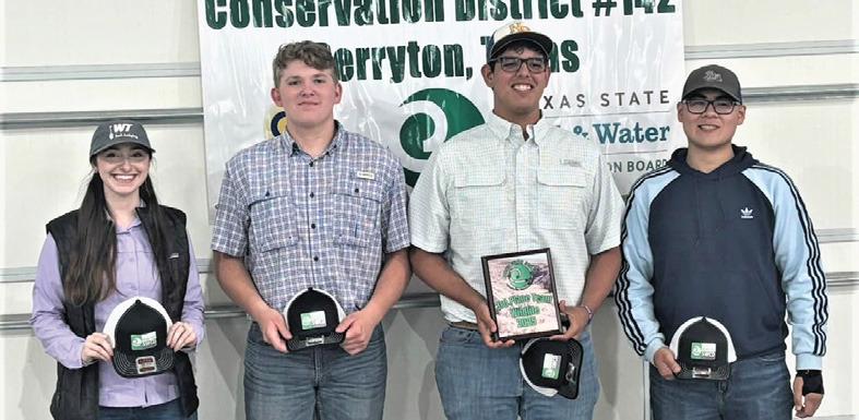 The Nazareth FFA Homesite team competed at the Ochiltree County SWCD contest and placed second overall. Individually, Harrison Meador was second overall, Oliver Meador, sixth, and Remi Meador, 10th. The Wildlife team placed third overall with Aiden Chea placing seventh, Collin Kimball placing 13th, and Jesse Acker placing 14th.