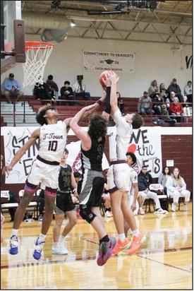 CJ Parker blocks the shot