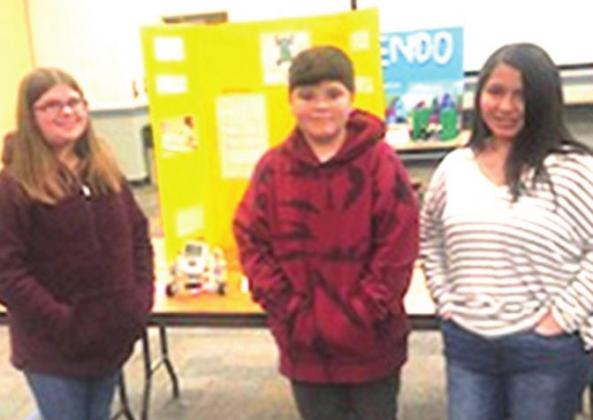DMS Robotics - Anistynn Birdwell, Yahir Munoz, and Alianna Castillo competed in the inventions category.