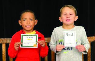 First Grade: 1st-Sabastian Valles, 2nd-Camila Rueda, 3rd-Lakan Steinle