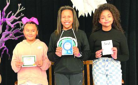 Fifth Grade: 1st-Aryany Arriaga, 2nd-Jaycee Cantrell, 3rd-Leydi Rodriguez