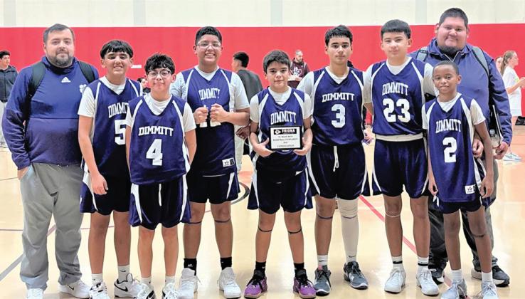 The 7th grade Dimmitt Bobcats won Consolation at the Friona Jr. High Tournament this past weekend. (DISD/Dimmitt Sports Media photo)