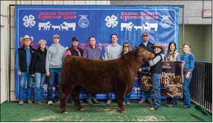 Yates is pictured with his Reserve Grand Champion Market Steer at this year’s Castro County Junior Livestock Show.
