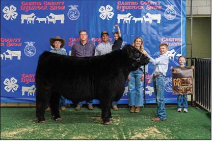 Kannon Farris is pictured with his Breed Champion English Market Steer at this year’s Castro County Junior Livestock Show. The Castro County News
