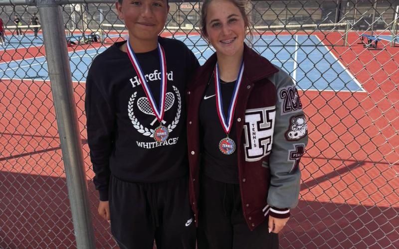 A great day for Herd Tennis at the Bulldog Open, bringing home plenty of hardware. PJ Hernandez/Caleb Ysaguirre - 1st Boys Doubles Zamiha Escobedo- 2nd Boys Singles Mario Yanez/Finley Dance- 2nd Mixed Doubles Nayeli Villarreal/Nataly Cervantes- 2nd Girls Doubles Josh Martinez- 3rd Boys Singles Nevaeh Murillo- 3rd Girls Singles Steeven Weng/Lucas Woodard Consolidation Champions Boys Doubles