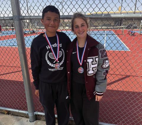 A great day for Herd Tennis at the Bulldog Open, bringing home plenty of hardware. PJ Hernandez/Caleb Ysaguirre - 1st Boys Doubles Zamiha Escobedo- 2nd Boys Singles Mario Yanez/Finley Dance- 2nd Mixed Doubles Nayeli Villarreal/Nataly Cervantes- 2nd Girls Doubles Josh Martinez- 3rd Boys Singles Nevaeh Murillo- 3rd Girls Singles Steeven Weng/Lucas Woodard Consolidation Champions Boys Doubles