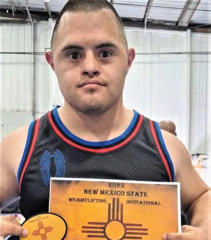 Former Bobcat Abraham Navarro competed in the 2025 New Mexico State Weightlifting Invitational and took First Place in the Men’s Open 89 Kilo Category.
