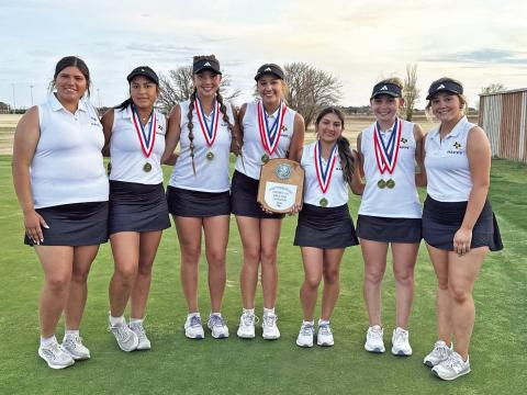 Happy Cowgirls Golf are District Champs Scout Atwood took first overall Bree Reinart placed second overall