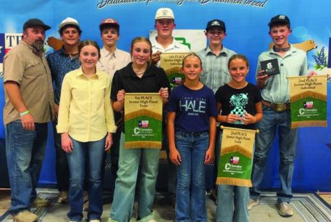 First contest of the year was a good one. Texas Braunvieh Judging contest results Senior team: 2nd overall team Quincy Hartman - 4th Lute Paulsen - 11th, Brant White 14th, Taryn Wethington - 18th, Addie Birkenfeld , Copper Farris Junior Team 2nd overall team, Grayson Hartman - high point overall, Izzy Heck - 8th, Gabby Heck - 10th. Great start and next up Tri State Fair in 2 weeks — at Clarendon College.