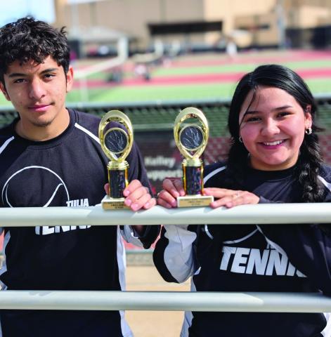THS Tennis competed in the Amarillo Tennis Tournament on February 19th. Roel Mendez Martinez and Gabriella Lopez Ginez placed first in Mixed Doubles.