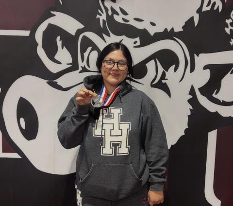 Congratulations to Azlyn Zallar for taking second place in Shot Put at the Randall Relays last week.