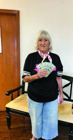 Congratulations to Martha Richardson who was the winner of Brenda Bruton’s Cow Patty Bingo, with square number 72, at this year’s Harvest Days.