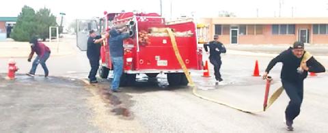 How much fun is this!! The Castro County VFD firefighters had their first practices this past weekend for the Pumper Team races with, as their Facebook post said, “Some dry runs, some runs with water. Some bad runs, some good runs.” The date of the races will be announced and likely be in early May. Visit their Facebook page to see a video of practice.