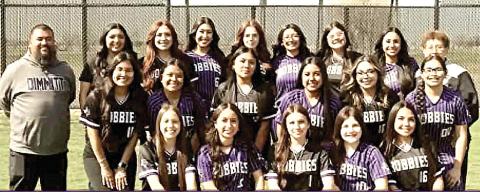 The Dimmitt Bobbies softball team not only had a fun season but also maintained a cumulative GPA of 3.16. The team is led by Coach Martinez and Coaches Corner. (photo by Dimmitt Sports Media/DHS)
