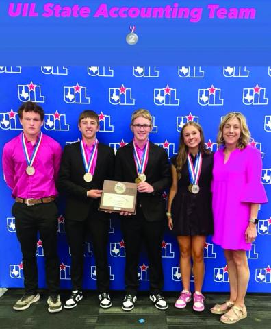 Happy Accounting Team coached by Mrs. Reinart placed 2nd in the State. Members of the team are Hays Wyatt, J’Lond Ferguson, AJ Seal, and Bree Reinart.