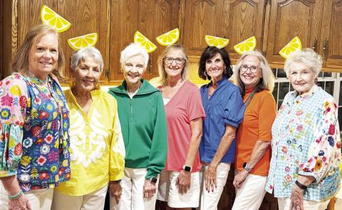 La Madre Mia Study Club held their opening meeting on Thursday, September 10 at the home of club president Judy Williams. Hostesses for the meeting were the Yearbook Committee including: (l-r) Kristen Hicks, Judy Williams, Mary Beth White, Cherry Laws, Kathie Kerr, Renee Zinser and Mysedia Smith.