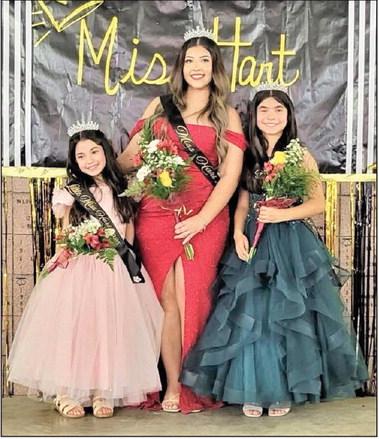 Three lovelies competed for titles in the Miss Hart contest held during the Hart Days celebration held July 24-26. Crowned as Miss Hart 2025 is Mylie Marin; Junior Miss Hart 2025 is Selina Debanhi García; and Little Miss Hart 2025 is Emma Andrade. The contest was among many other events held during the annual celebration made for a successful weekend.
