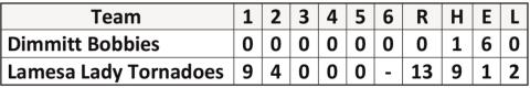 Bobbies lose to Lamesa