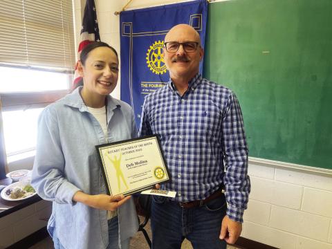 Rotary Teacher of the Month – Deb Molina
