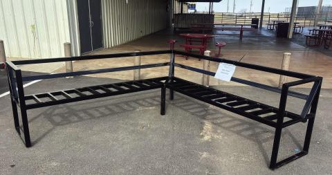 Outdoor couch built by Blaise Snead