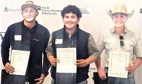 Hart High SchoolJesus Herrera, Aaron Guevara and Noah Marinreceived their Texas Cattle Feeders Association (TCFA) Cattle Care and Handling Certification. The Feedyard Technician Program is a program led by TCFA in cooperation with Texas A&amp;M AgriLife Extension Service and West Texas A&amp;M University to provides high school juniors and seniors the knowledge and skills needed to prepare them for a potential career in the fed cattle industry.