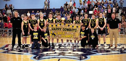 Happy Cowboys - Area Champs Cowboys 56 Mustangs 38 Courtesy photo by Caitlann Butler
