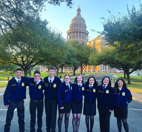 Eight of Hereford FFA students gained advocacy skills at Texas FFA Day at the Capital in Austin. The group also worked at the animal shelter the same week, and focused on the FFA Code of Ethics and plenty of content learning in our classrooms. Hereford FFA students are living out the FFA Motto: Learning to do, Doing to learn, Earning to live, Living to serve.