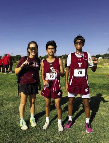 Tulia Junior High Boys Relay Team placed 1st at the LCU Rust Buster Relays Each runner ran 1 1/2 miles. Their combined time was 18:18 Dominik Leija -8th Grade Khaydin Del Toro -7th Grade