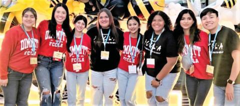 Dimmitt HS FCCLA competed at the state contest this past weekend in Dallas. Drew Garcia and Emily Aguirre placed 5th out of 26 teams.