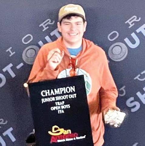 Nazareth FFA/4-H Harrison Meador, sophomore, won the San Antonio Stock Show Junior Shootout Trap Open Boys singles division this past weekend. The win included a $10,000 scholarship.